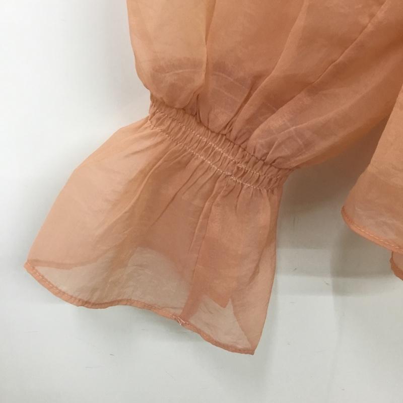 ミスティック mystic シャツ、ブラウス 長袖 シアーシャツ FREE 無地 橙 / オレンジ / orange レディース USED 古着 中古 10156150