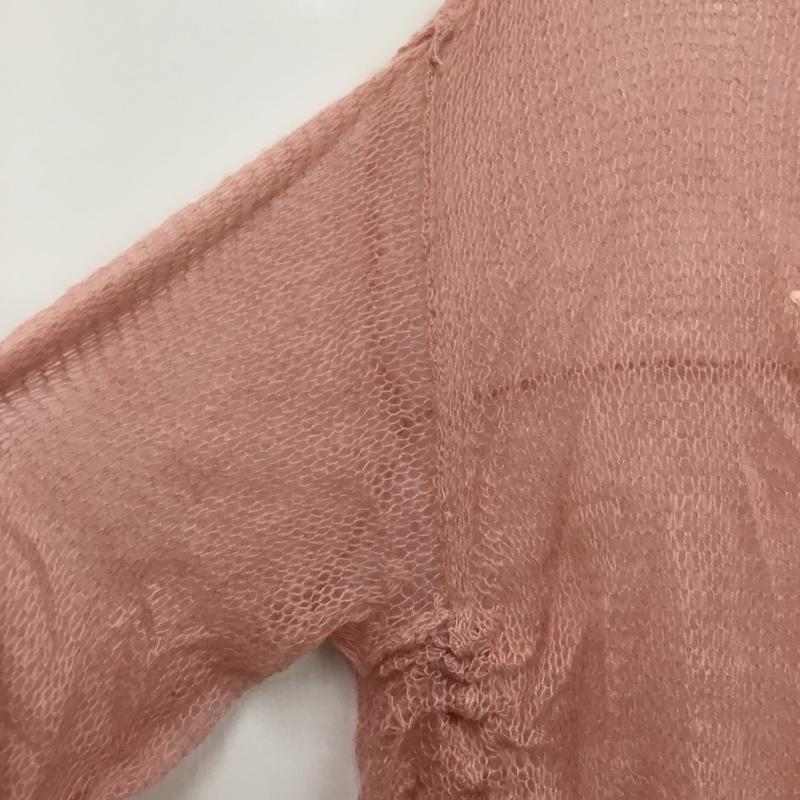 カスタネ Kastane ニット、セーター 長袖 刺繍シアーロゴニット kaz1051105A0001 FREE 無地 桃 / ピンク / pink レディース USED 古着 中古 10156151