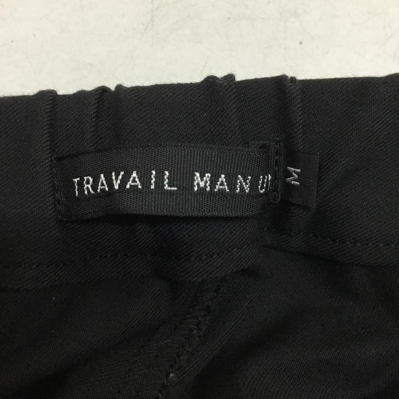 トラバイユマニュアル TRAVAIL MANUEL パンツ スラックス M 無地 黒 / ブラック / black レディース USED 古着 中古 10156158