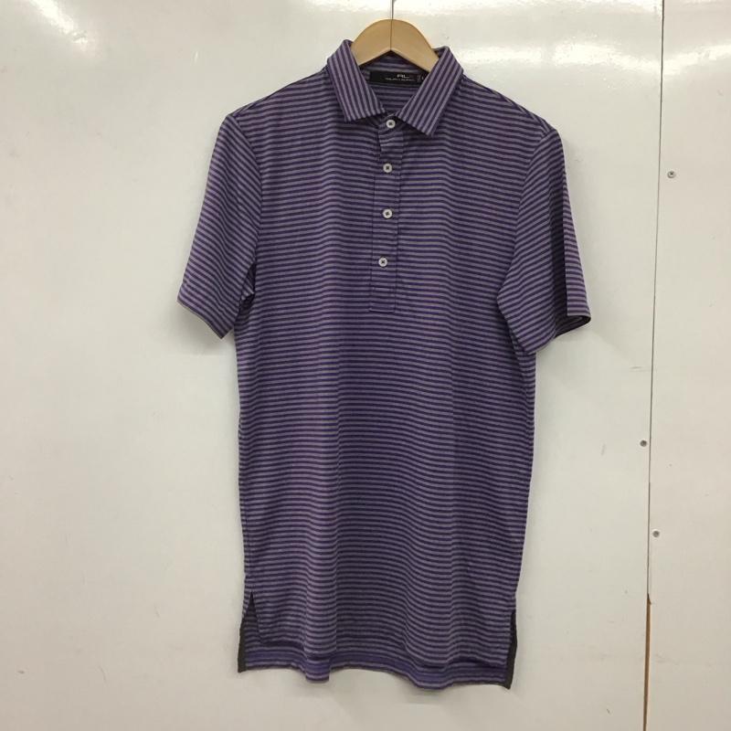 ラルフローレン RALPHLAUREN ポロシャツ 半袖 半袖ポロシャツ カラーシャツ 半袖カットソー S ボーダー柄 灰 / グレー / gray X 紫 / パープル / purple メンズ USED 古着 中古 10156162