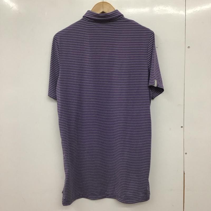 ラルフローレン RALPHLAUREN ポロシャツ 半袖 半袖ポロシャツ カラーシャツ 半袖カットソー S ボーダー柄 灰 / グレー / gray X 紫 / パープル / purple メンズ USED 古着 中古 10156162
