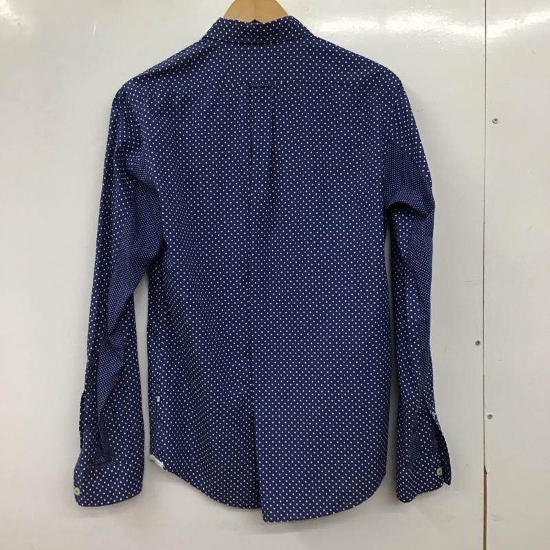 デラックス DELUXE シャツ、ブラウス 長袖 長袖シャツ カラーシャツ カジュアルシャツ M ドット 青 / ブルー / blue メンズ USED 古着 中古 10156164