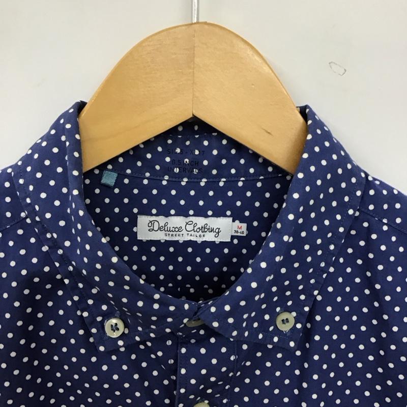 デラックス DELUXE シャツ、ブラウス 長袖 長袖シャツ カラーシャツ カジュアルシャツ M ドット 青 / ブルー / blue メンズ USED 古着 中古 10156164