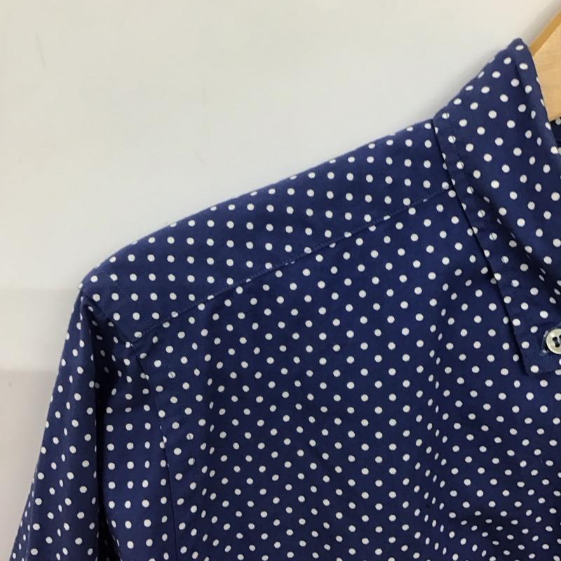 デラックス DELUXE シャツ、ブラウス 長袖 長袖シャツ カラーシャツ カジュアルシャツ M ドット 青 / ブルー / blue メンズ USED 古着 中古 10156164