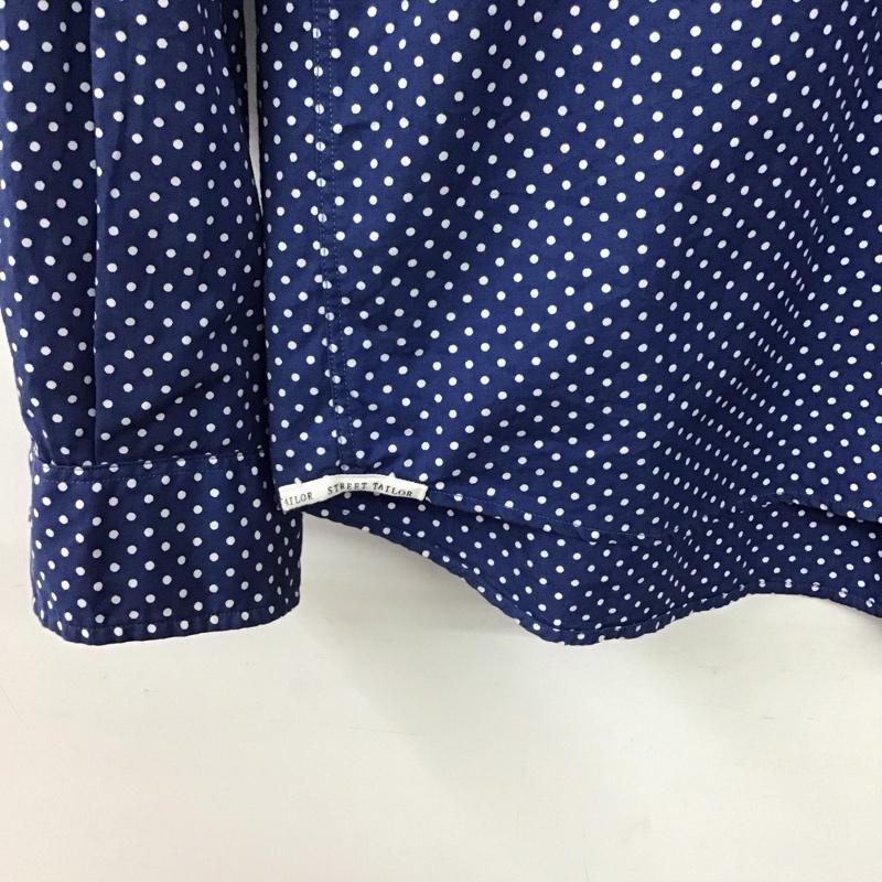 デラックス DELUXE シャツ、ブラウス 長袖 長袖シャツ カラーシャツ カジュアルシャツ M ドット 青 / ブルー / blue メンズ USED 古着 中古 10156164