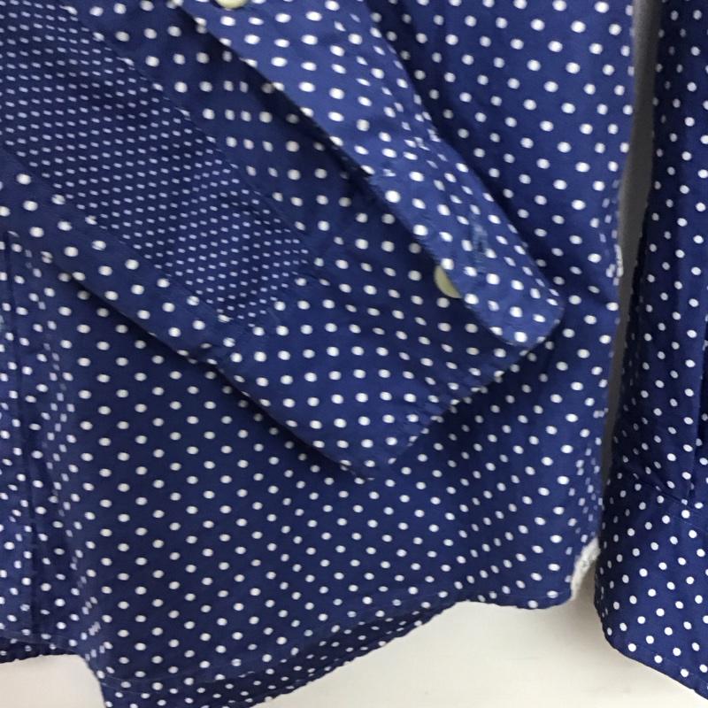 デラックス DELUXE シャツ、ブラウス 長袖 長袖シャツ カラーシャツ カジュアルシャツ M ドット 青 / ブルー / blue メンズ USED 古着 中古 10156164