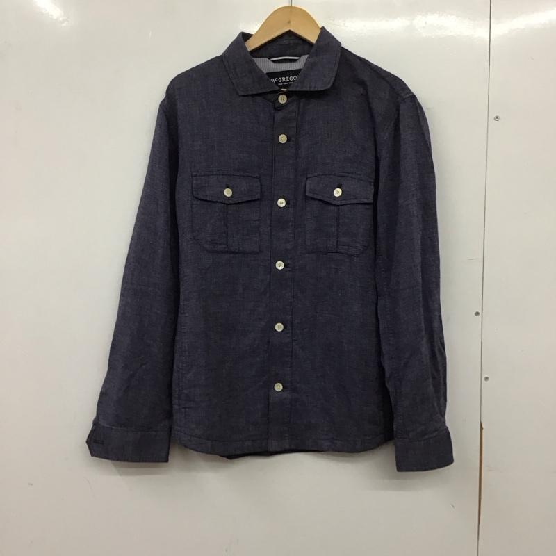 マックレガー McGREGOR シャツ、ブラウス 長袖 長袖シャツ 無地シャツ カラーシャツ L 無地 インディゴ / インディゴ / Indigo メンズ USED 古着 中古 10156165