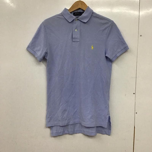 ポロラルフローレン POLO RALPH LAUREN ポロシャツ 半袖 半袖ポロシャツ カラーシャツ 半袖カットソー XS ロゴ、文字 水色 / ライトブルー / メンズ USED 古着 中古 10156166