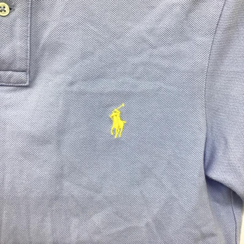 ポロラルフローレン POLO RALPH LAUREN ポロシャツ 半袖 半袖ポロシャツ カラーシャツ 半袖カットソー XS ロゴ、文字 水色 / ライトブルー / メンズ USED 古着 中古 10156166