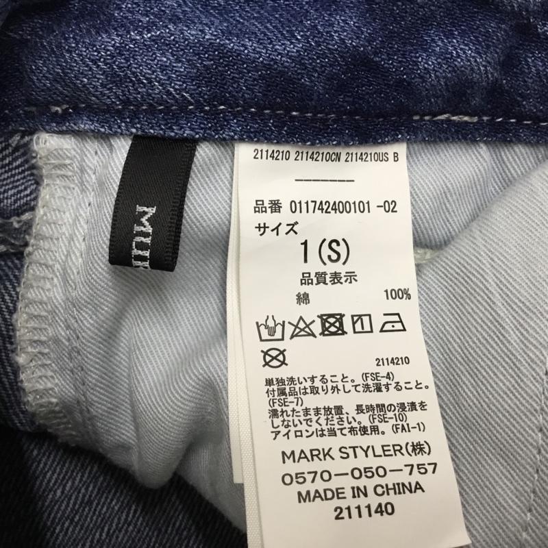 ムルーア MURUA パンツ デニム、ジーンズ 011742400101 LACEUPDENIMパンツ S 無地 水色 / ライトブルー / レディース USED 古着 中古 10156167