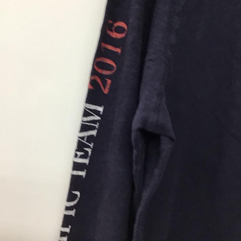 ポロラルフローレン POLO RALPH LAUREN カットソー 長袖 長袖カットソー プリントカットソー クルーネック L ロゴ、文字 紺 / ネイビー / navy メンズ USED 古着 中古 10156168