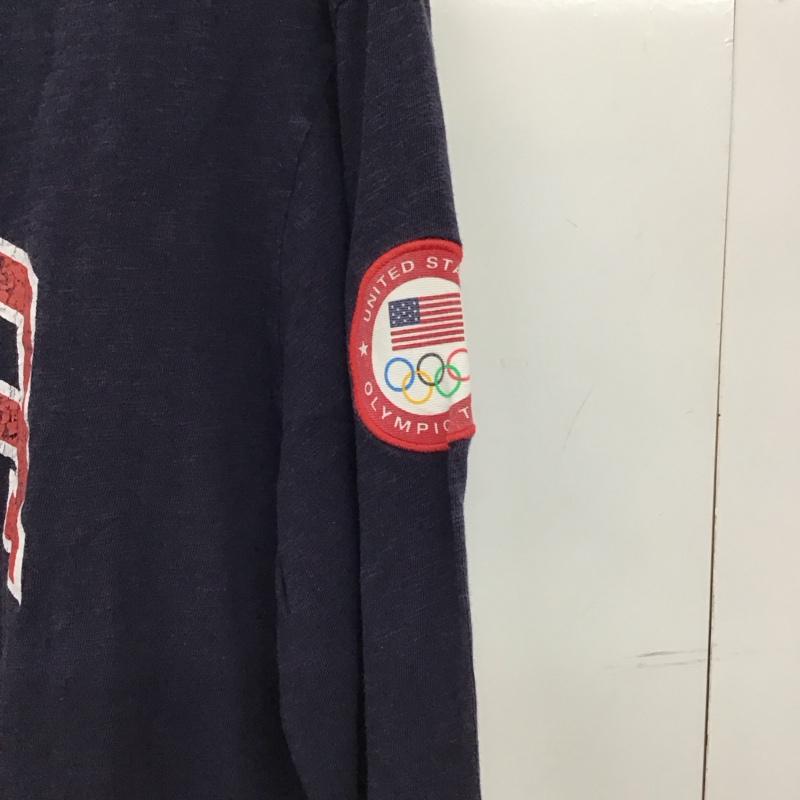 ポロラルフローレン POLO RALPH LAUREN カットソー 長袖 長袖カットソー プリントカットソー クルーネック L ロゴ、文字 紺 / ネイビー / navy メンズ USED 古着 中古 10156168