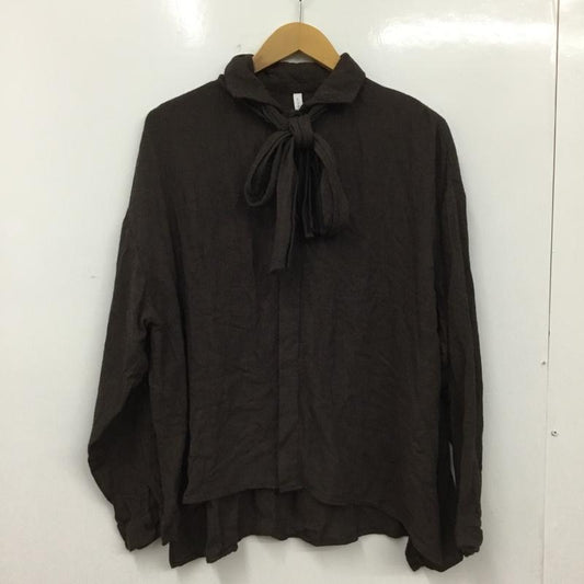 ひより HIYORI シャツ、ブラウス 長袖 FREE 無地 茶 / ブラウン / brown レディース USED 古着 中古 10156170