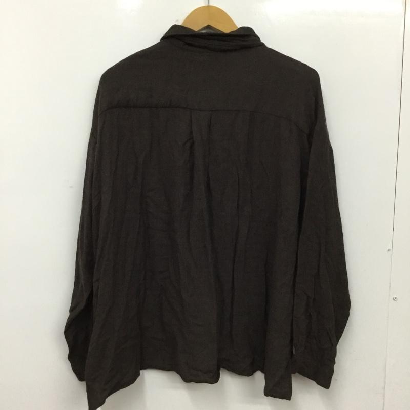 ひより HIYORI シャツ、ブラウス 長袖 FREE 無地 茶 / ブラウン / brown レディース USED 古着 中古 10156170