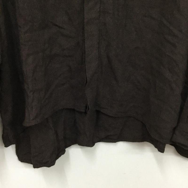 ひより HIYORI シャツ、ブラウス 長袖 FREE 無地 茶 / ブラウン / brown レディース USED 古着 中古 10156170