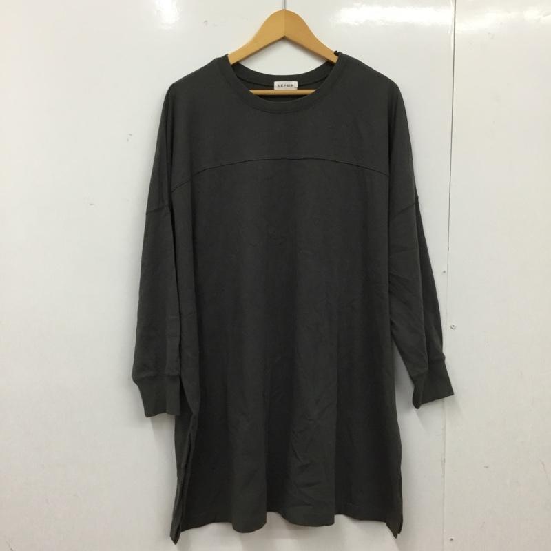 レプシィム LEPSIM Tシャツ 長袖 FREE 無地 チャコールグレー / チャコールグレー / レディース USED 古着 中古 10156175