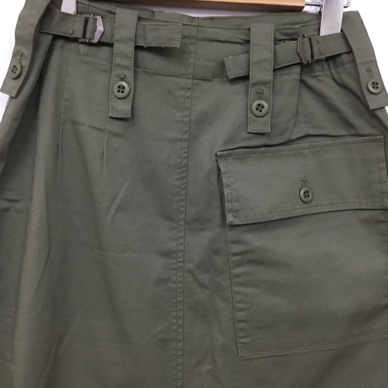 ローリーズファーム LOWRYS FARM スカート ロングスカート ワークスカート FREE 無地 カーキ / カーキ / khaki レディース USED 古着 中古 10156176