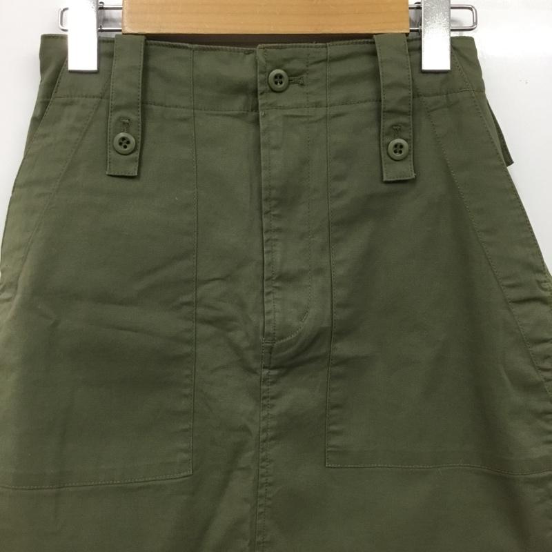 ローリーズファーム LOWRYS FARM スカート ロングスカート ワークスカート FREE 無地 カーキ / カーキ / khaki レディース USED 古着 中古 10156176