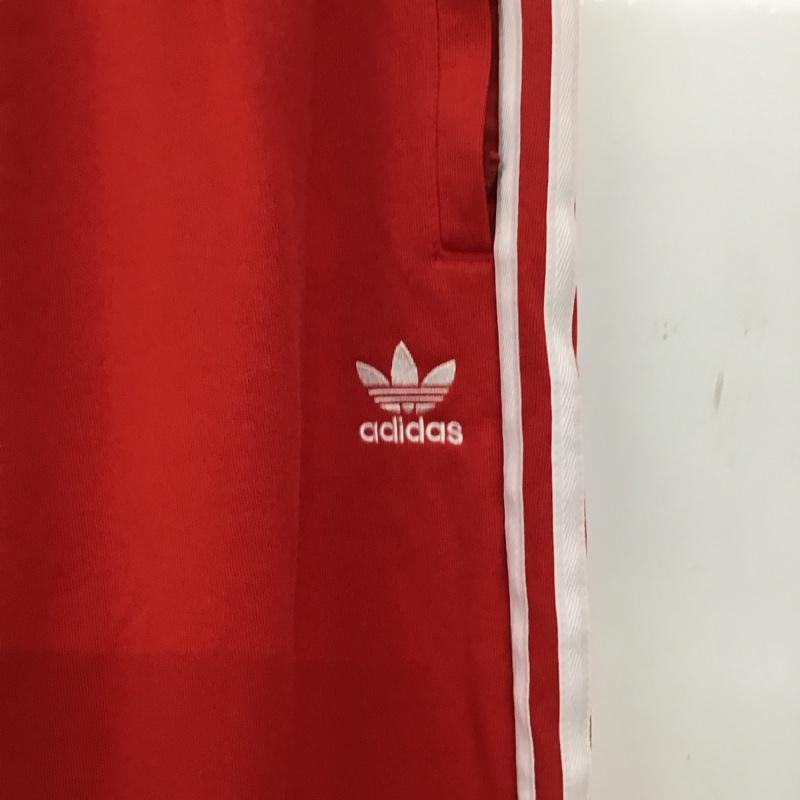 アディダス adidas パンツ ワークパンツ、ペインターパンツ ジャージ スリムパンツ スポーツウェア M ロゴ、文字 赤 / レッド / red メンズ USED 古着 中古 10156177