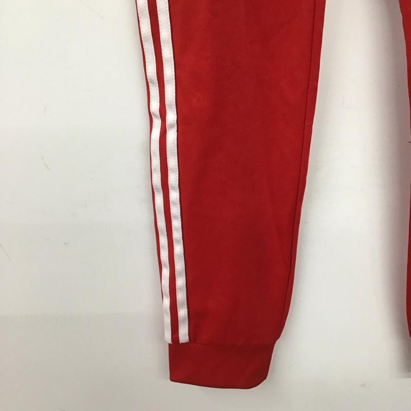 アディダス adidas パンツ ワークパンツ、ペインターパンツ ジャージ スリムパンツ スポーツウェア M ロゴ、文字 赤 / レッド / red メンズ USED 古着 中古 10156177