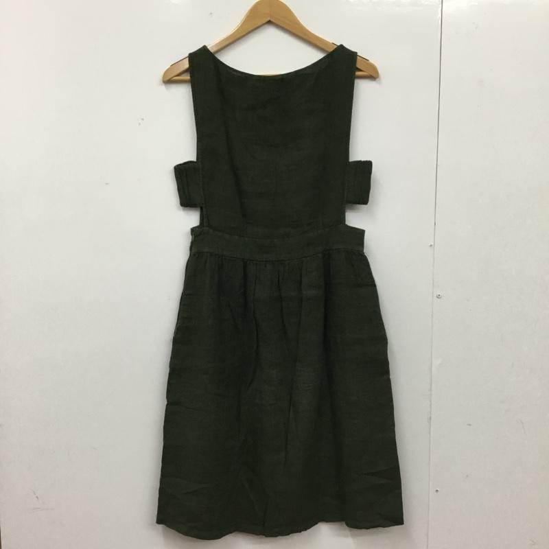 ザラベーシック ZARA BASIC ワンピース ミニスカート M 無地 カーキ / カーキ / khaki レディース USED 古着 中古 10156183