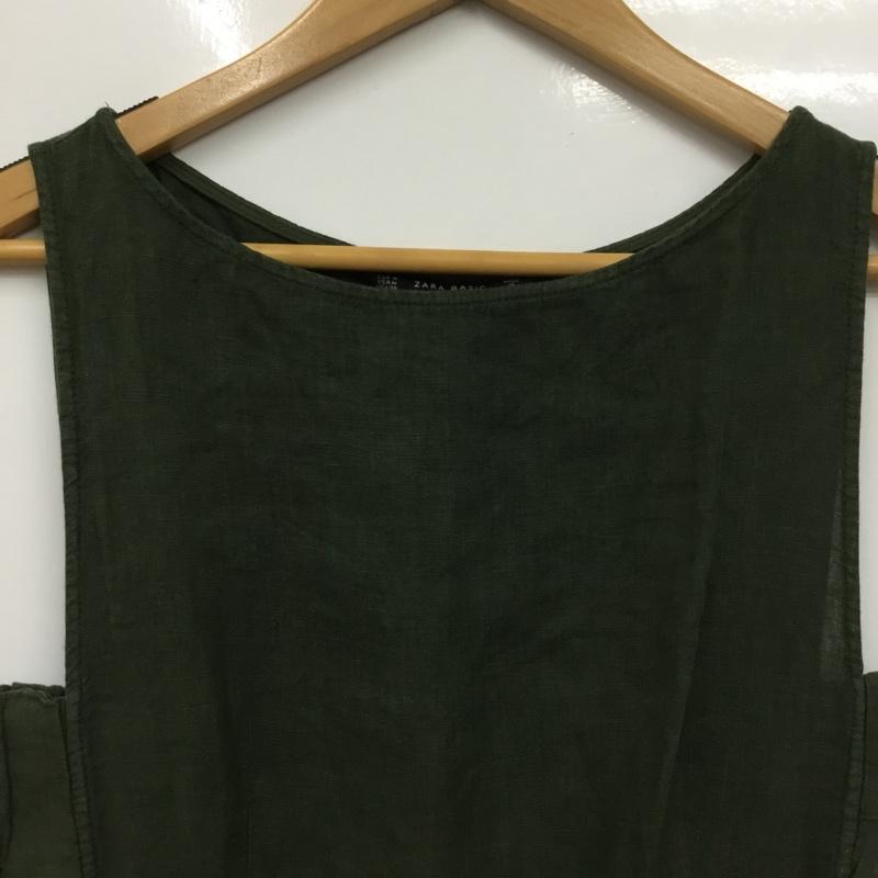 ザラベーシック ZARA BASIC ワンピース ミニスカート M 無地 カーキ / カーキ / khaki レディース USED 古着 中古 10156183