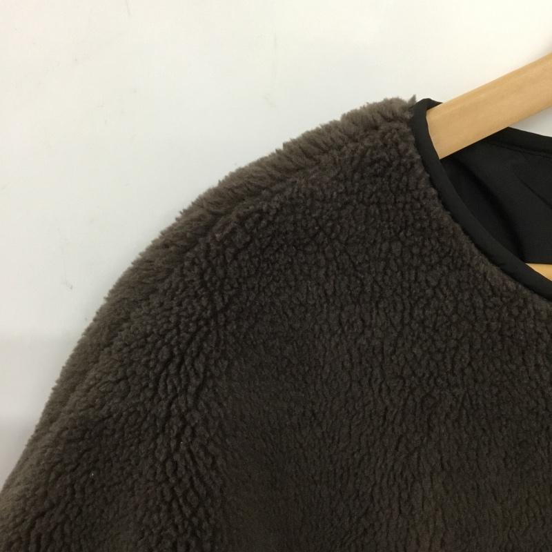 アイテムズ アーバンリサーチ ITEMS URBAN RESEARCH コート コート一般 IT27-27B003 ボアキルトコート FREE 無地 黒 / ブラック / black X 茶 / ブラウン / brown レディース USED 古着 中古 10156187