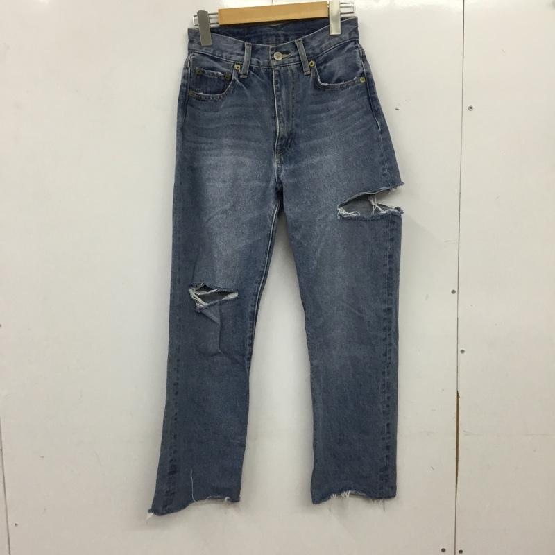 ロデオクラウンズ Rodeo Crowns パンツ デニム、ジーンズ XS 無地 水色 / ライトブルー / レディース USED 古着 中古 10156189