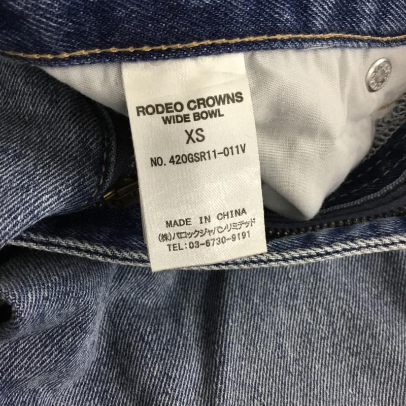 ロデオクラウンズ Rodeo Crowns パンツ デニム、ジーンズ XS 無地 水色 / ライトブルー / レディース USED 古着 中古 10156189