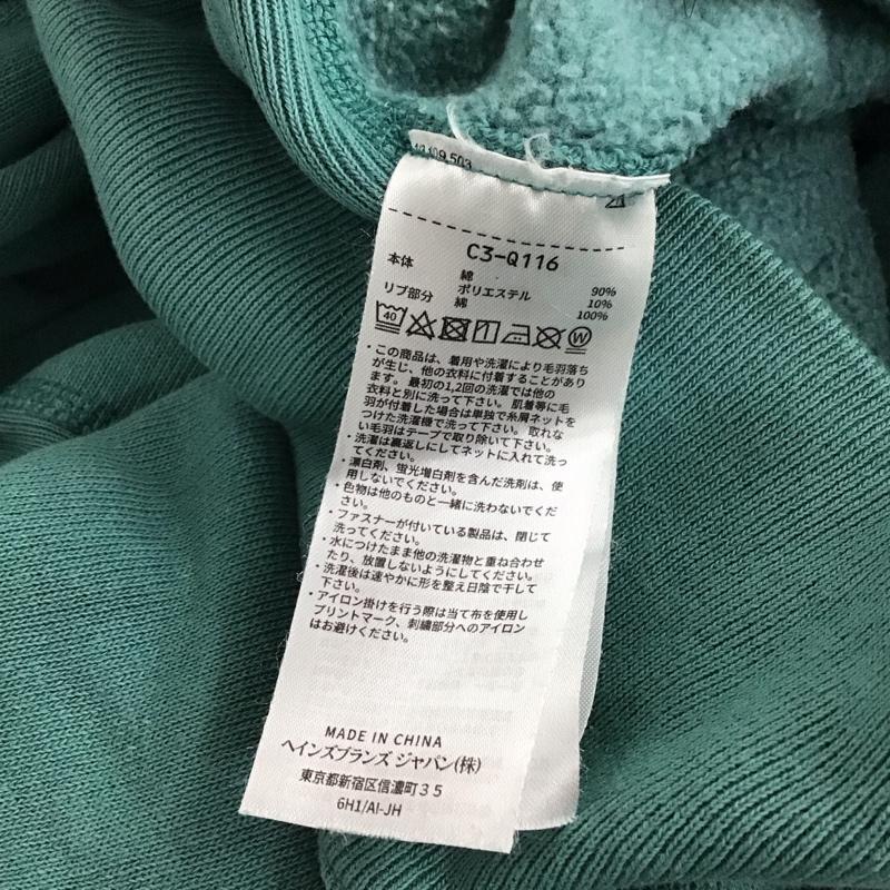 チャンピオン Champion パーカー 長袖 長袖パーカー プルオーバーパーカー スウェット S ロゴ、文字 薄緑 / ライトグリーン / メンズ USED 古着 中古 10156191