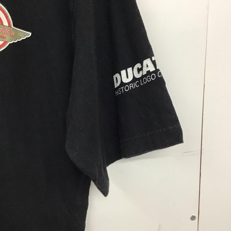古着 USED Tシャツ 半袖 半袖カットソー プリントTシャツ クルーネックカットソー ducati ロゴ、文字 黒 / ブラック / black メンズ USED 古着 中古 10156196