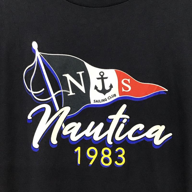 ノーティカ NAUTICA Tシャツ 半袖 半袖カットソー プリントTシャツ クルーネックカットソー L プリント 紺 / ネイビー / navy メンズ USED 古着 中古 10156199