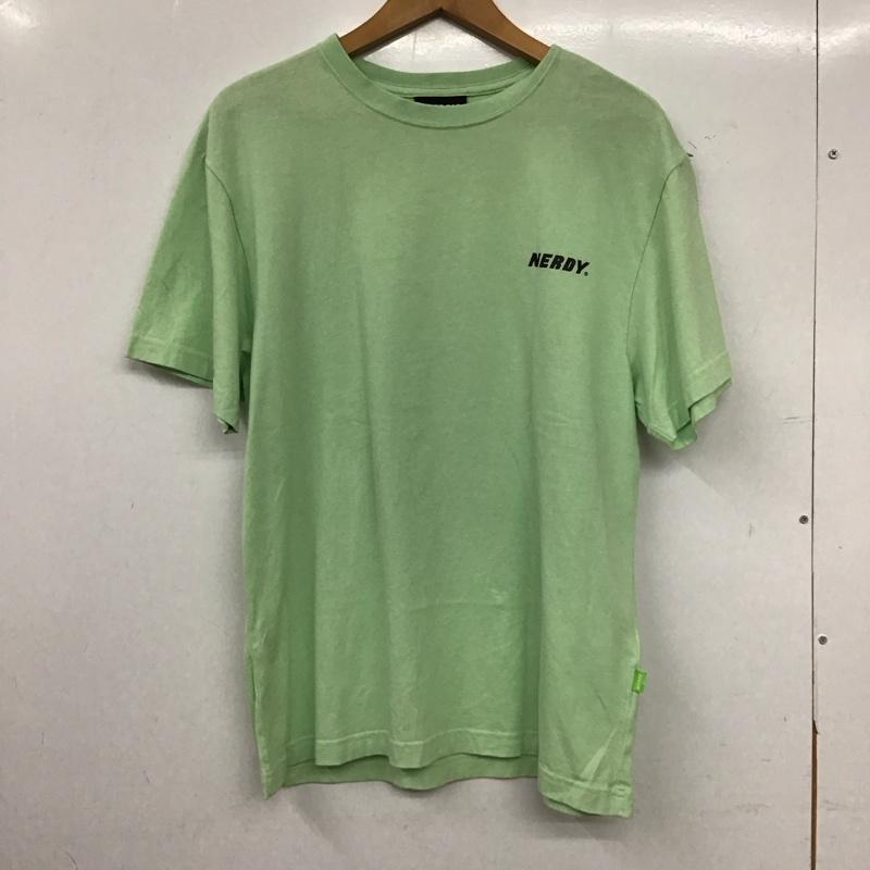 ノルディ NERDY Tシャツ 半袖 半袖カットソー プリントTシャツ クルーネックカットソー S ロゴ、文字 薄緑 / ライトグリーン / メンズ USED 古着 中古 10156200