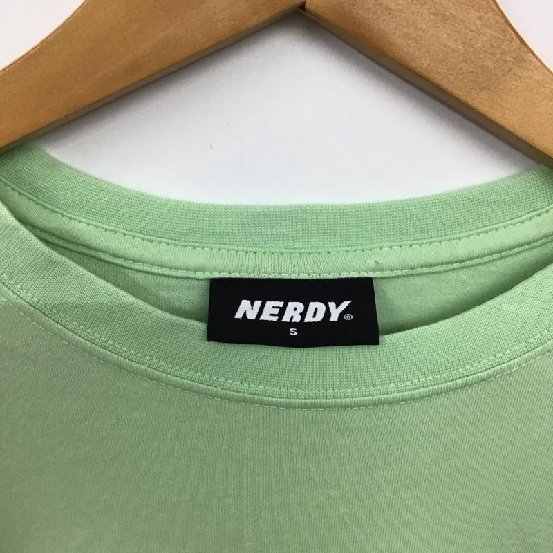 ノルディ NERDY Tシャツ 半袖 半袖カットソー プリントTシャツ クルーネックカットソー S ロゴ、文字 薄緑 / ライトグリーン / メンズ USED 古着 中古 10156200