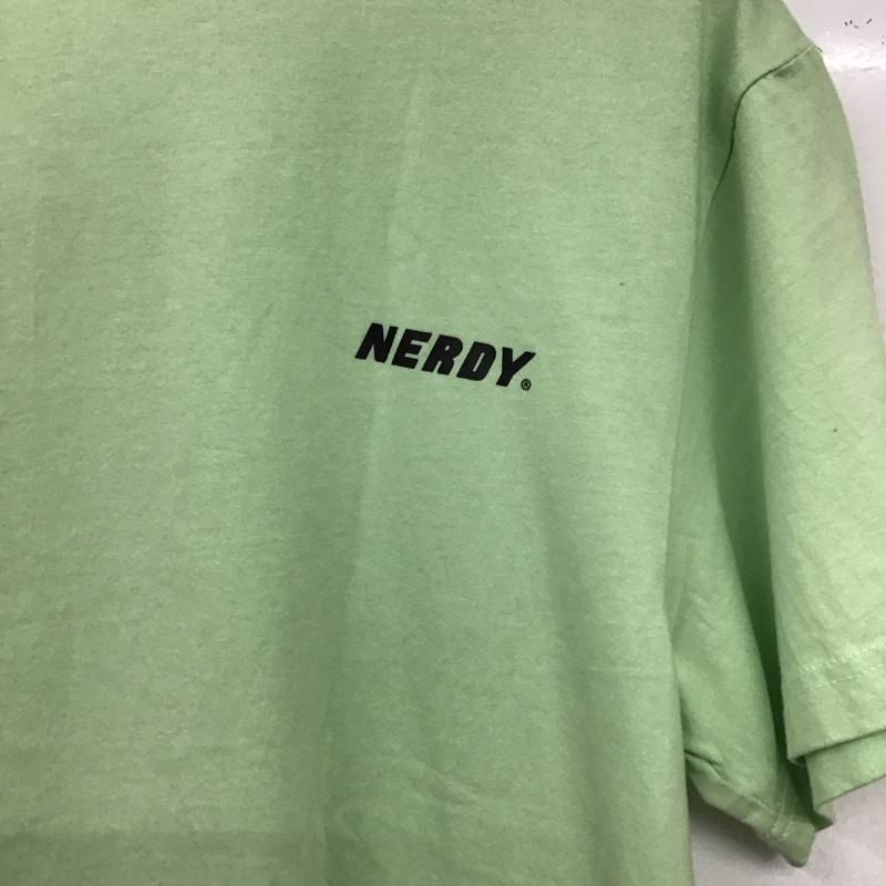 ノルディ NERDY Tシャツ 半袖 半袖カットソー プリントTシャツ クルーネックカットソー S ロゴ、文字 薄緑 / ライトグリーン / メンズ USED 古着 中古 10156200