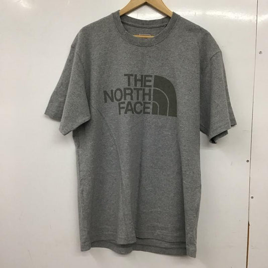 ザノースフェイス THE NORTH FACE Tシャツ 半袖 半袖カットソー プリントTシャツ クルーネックカットソー L ロゴ、文字 灰 / グレー / gray メンズ USED 古着 中古 10156201