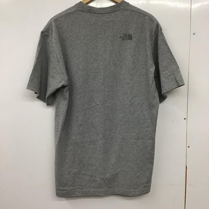 ザノースフェイス THE NORTH FACE Tシャツ 半袖 半袖カットソー プリントTシャツ クルーネックカットソー L ロゴ、文字 灰 / グレー / gray メンズ USED 古着 中古 10156201