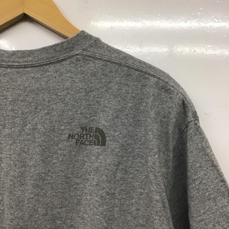 ザノースフェイス THE NORTH FACE Tシャツ 半袖 半袖カットソー プリントTシャツ クルーネックカットソー L ロゴ、文字 灰 / グレー / gray メンズ USED 古着 中古 10156201