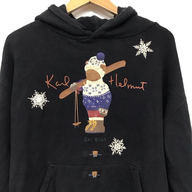 カールヘルム KARLHELMUT パーカー 長袖 長袖パーカー プルオーバーパーカー スウェット M ロゴ、文字 ダークグレー / ダークグレー / メンズ USED 古着 中古 10156204