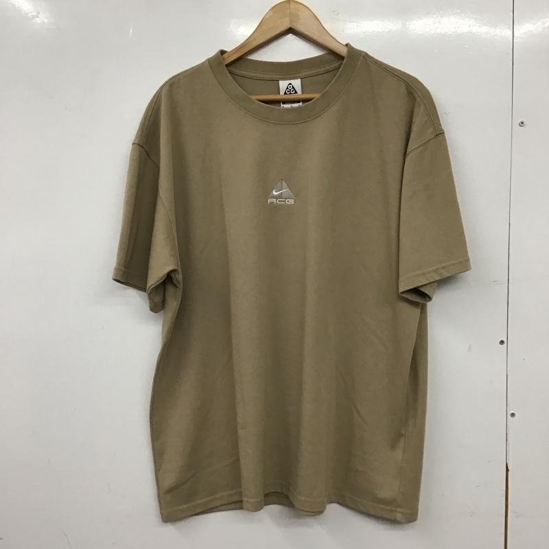 ナイキ エィシージー NIKE ACG Tシャツ 半袖 半袖カットソー 刺繍Tシャツ クルーネックカットソー XL ロゴ、文字 ベージュ / ベージュ / beige メンズ USED 古着 中古 10156205
