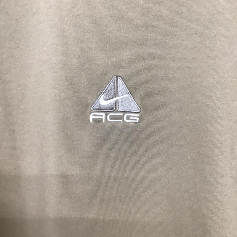 ナイキ エィシージー NIKE ACG Tシャツ 半袖 半袖カットソー 刺繍Tシャツ クルーネックカットソー XL ロゴ、文字 ベージュ / ベージュ / beige メンズ USED 古着 中古 10156205