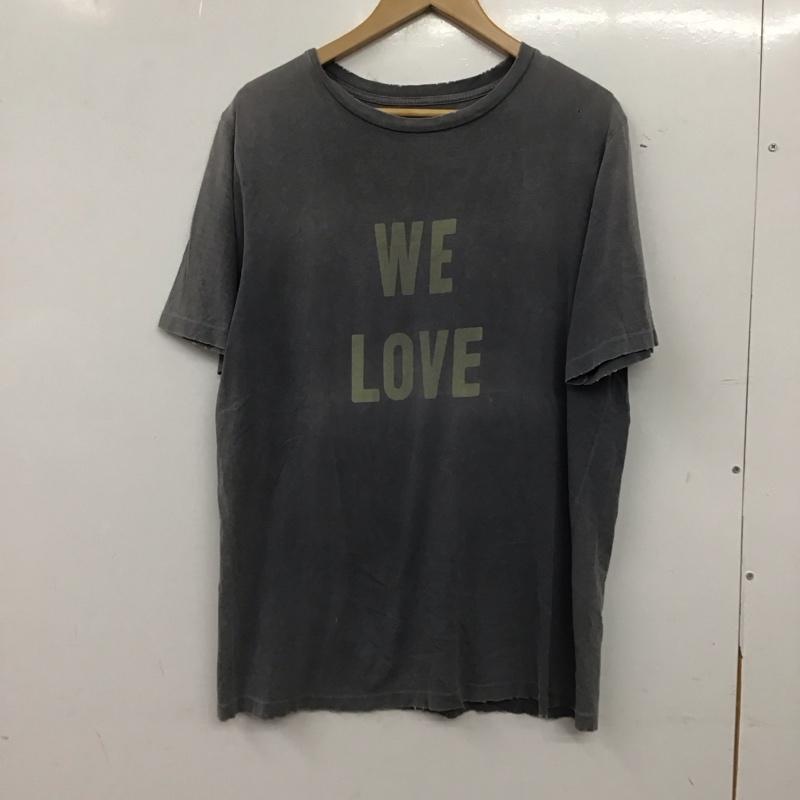 ロンハーマン Ron Herman Tシャツ 半袖 半袖カットソー プリントTシャツ クルーネックカットソー L ロゴ、文字 X ダメージ加工 ダークグレー / ダークグレー / メンズ USED 古着 中古 10156206
