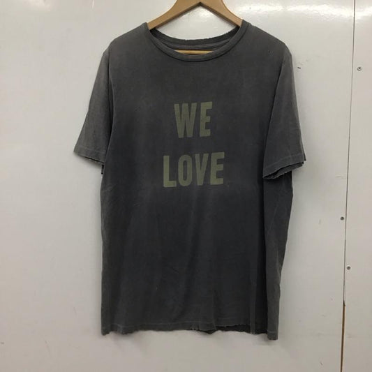 ロンハーマン Ron Herman Tシャツ 半袖 半袖カットソー プリントTシャツ クルーネックカットソー L ロゴ、文字 X ダメージ加工 ダークグレー / ダークグレー / メンズ USED 古着 中古 10156206
