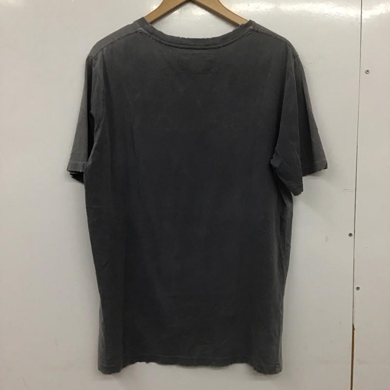 ロンハーマン Ron Herman Tシャツ 半袖 半袖カットソー プリントTシャツ クルーネックカットソー L ロゴ、文字 X ダメージ加工 ダークグレー / ダークグレー / メンズ USED 古着 中古 10156206
