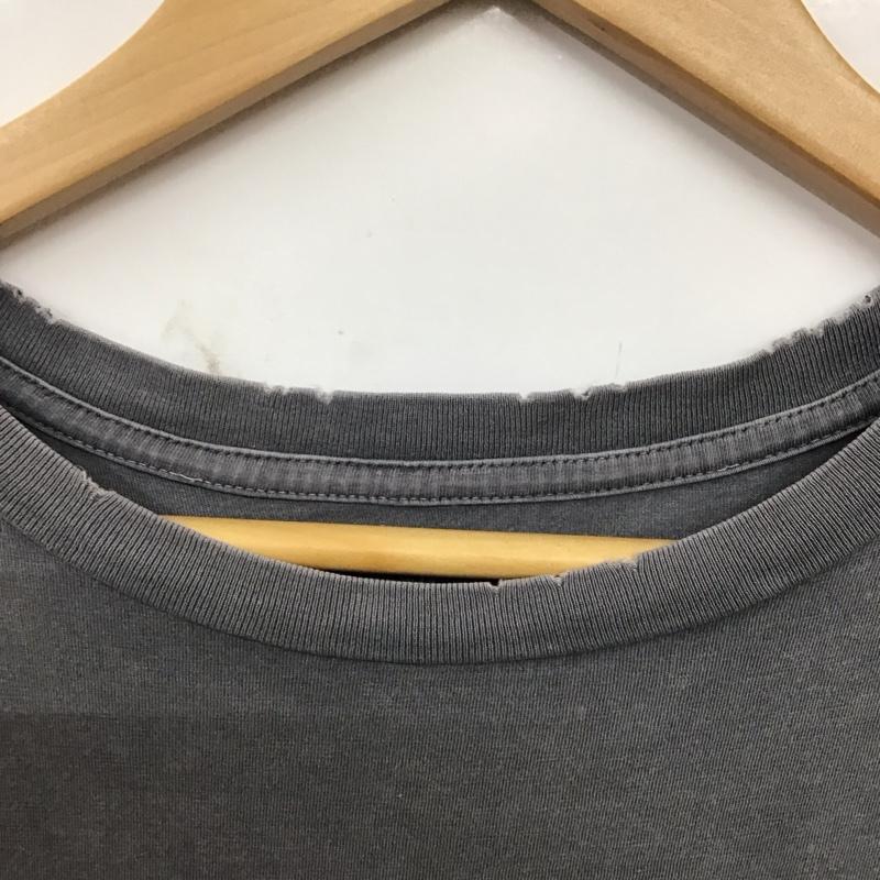 ロンハーマン Ron Herman Tシャツ 半袖 半袖カットソー プリントTシャツ クルーネックカットソー L ロゴ、文字 X ダメージ加工 ダークグレー / ダークグレー / メンズ USED 古着 中古 10156206