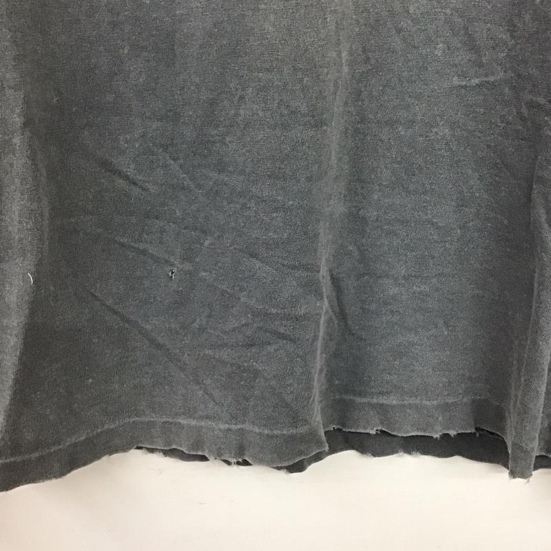 ロンハーマン Ron Herman Tシャツ 半袖 半袖カットソー プリントTシャツ クルーネックカットソー L ロゴ、文字 X ダメージ加工 ダークグレー / ダークグレー / メンズ USED 古着 中古 10156206