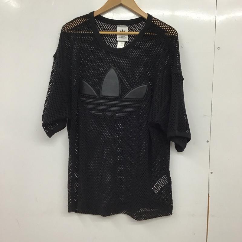 アディダス adidas Tシャツ 半袖 jy7893 ジェレミースコット メッシュ半袖Tシャツ S ロゴ、文字 黒 / ブラック / black メンズ USED 古着 中古 10156207