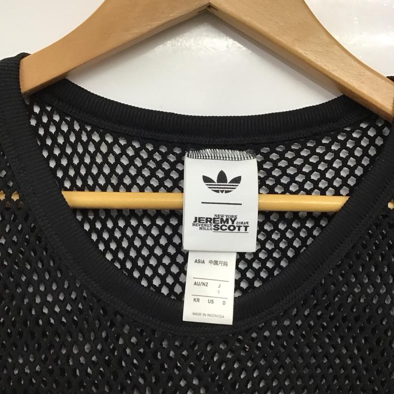 アディダス adidas Tシャツ 半袖 jy7893 ジェレミースコット メッシュ半袖Tシャツ S ロゴ、文字 黒 / ブラック / black メンズ USED 古着 中古 10156207