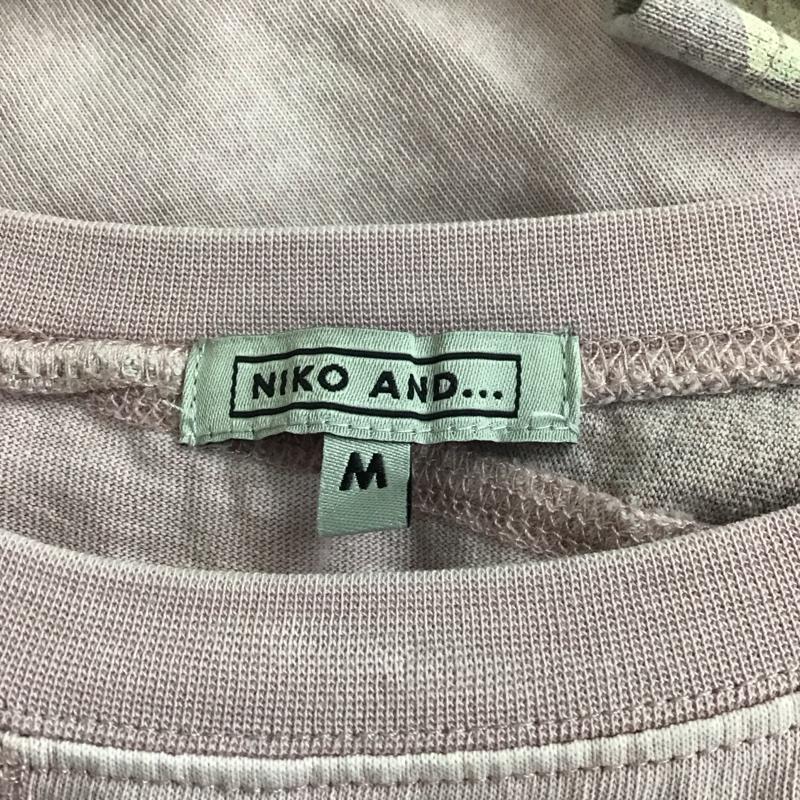 ニコアンド niko and... Tシャツ 半袖 半袖カットソー プリントTシャツ クルーネックカットソー M ロゴ、文字 桃 / ピンク / pink レディース USED 古着 中古 10156210