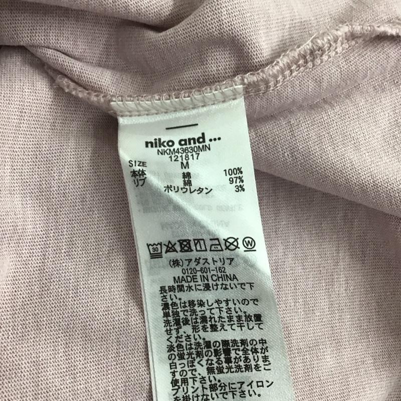 ニコアンド niko and... Tシャツ 半袖 半袖カットソー プリントTシャツ クルーネックカットソー M ロゴ、文字 桃 / ピンク / pink レディース USED 古着 中古 10156210